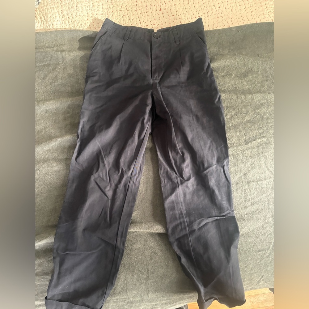 Alex Mill Dark blue Cotton Linen Trousers